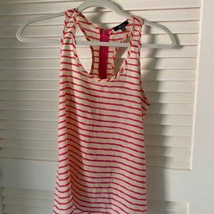 High-low stripped tank top